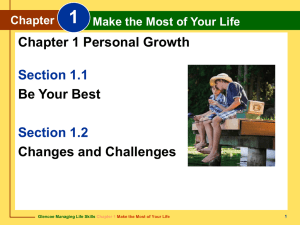Chapter 1 Make the Most of Your Life