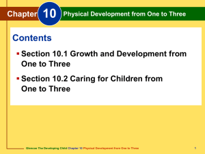 Chapter 10 Physical Development from One to Three