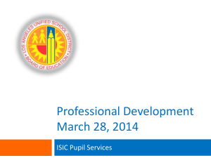 Professional Development January 31, 2014