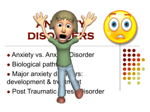ANXIETY DISORDERS