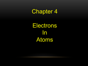 Chapter 4: Electrons