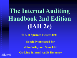 risk based approach to the audit of corporate governance