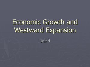 Economic Growth and Westward Expansion
