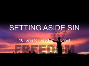 setting aside sin - Pastor Kevin Phillips