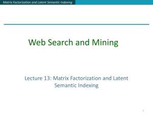 Matrix Factorization and Latent Semantic Indexing