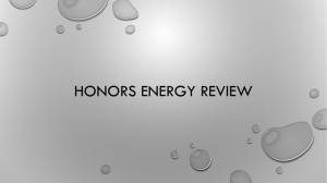 Honors Energy Review