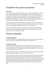 Template and Guidelines for Project Proposal