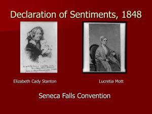 Seneca Falls Convention, Declaration of Sentiments (1848)
