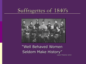Suffragette Presentation
