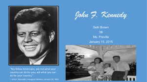 John F. Kennedy - Seths 8 Portfolio