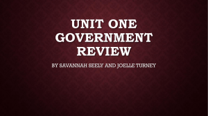 UNIT ONE GOVERNMENT REVIEW