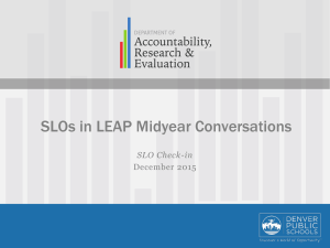SLOs in LEAP MY Conversations, PPt Deck