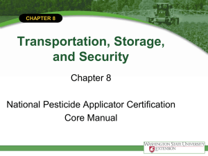 Chapter 8 — Transportation, Storage, and Security
