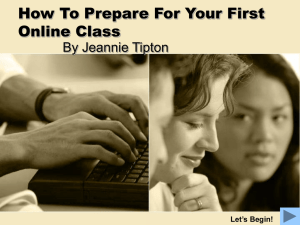 How to Succeed in Your First Online Class