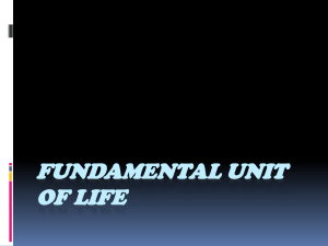 FUNDAMENTAL UNIT OF LIFE