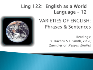 Lecture 10 - Phrases and Sentences