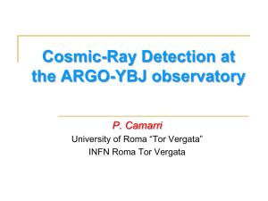 Cosmic Ray Detection at the ARGO