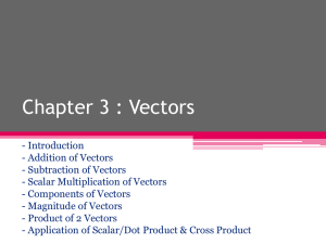 Chapter 3 : Vectors