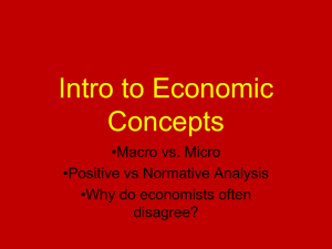 Intro Economic Concepts