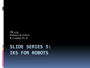 Slide Series 5: IKS for Robots