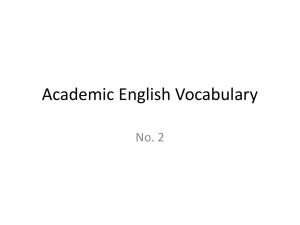 Academic English Vocabulary 2