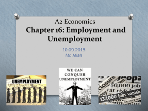 A2 Economics Chapter 16: Employment and Unemployment