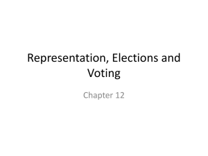 Representation, Elections and Voting