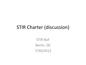 STIR Charter (discussion)