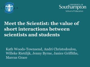 the value of short interactions between scientists and students