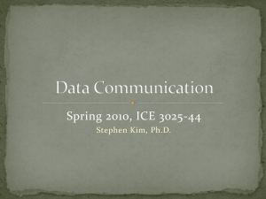 Data Communication - School of Engineering and Technology