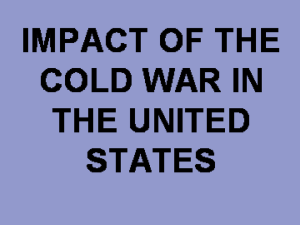 Pres. Kennedy and the Cold War