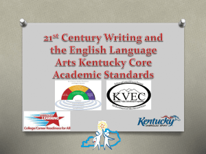 Writing and the KY Core Academic Standards