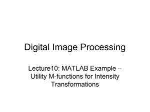 Lecture 10: MATLAB Example