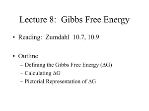 Lecture 9: Gibbs Free Energy