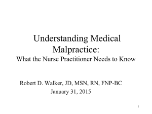 Understanding Medical Malpractice: What the Nurse Practitioner