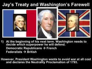 Jay's Treaty and Washington's Farewell