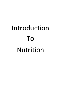 Introduction to nutritional disorders