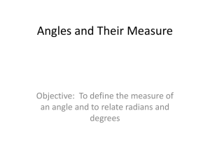 Angles and Their Measure
