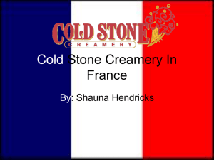 Cold Stone Creamery In France