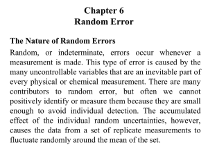 Chapter 6 Random Error