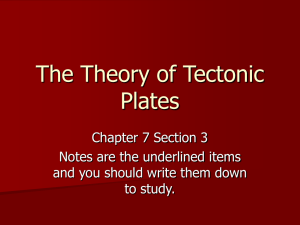 The Theory of Tectonic Plates