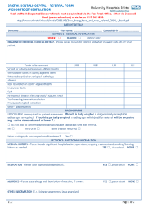 Extraction of Wisdom Tooth Referral Form