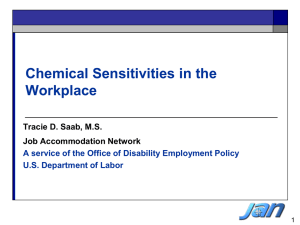 Chemical Sensitivities in the Workplace