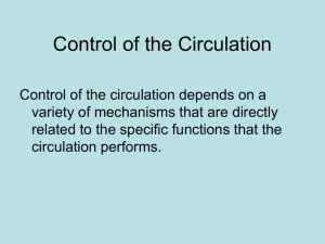 Control of Circulation II