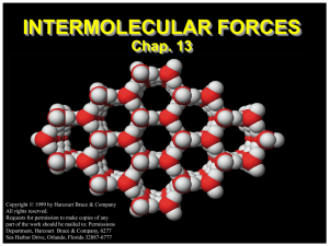 Chapter 13-Intermolecular Forces