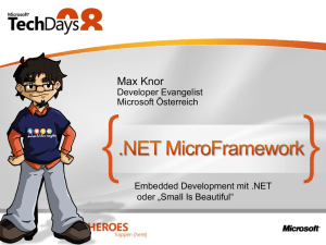 NET MicroFramework - Microsoft Center