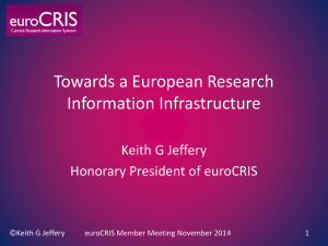 Towards a European Research Information Infrastructure