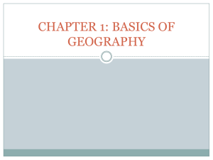 CHAPTER 1: BASICS OF GEOGRAPHY