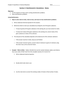 Stoichiometric Calculations