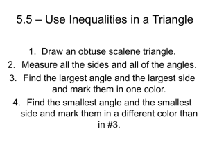 5.5 – Use Inequalities in a Triangle